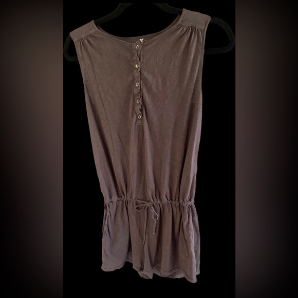 🪷Velvet by Graham & Spencer Vintage Slub Gray Shorts Romper Women’s XS 0 2 - Picture 2 of 5